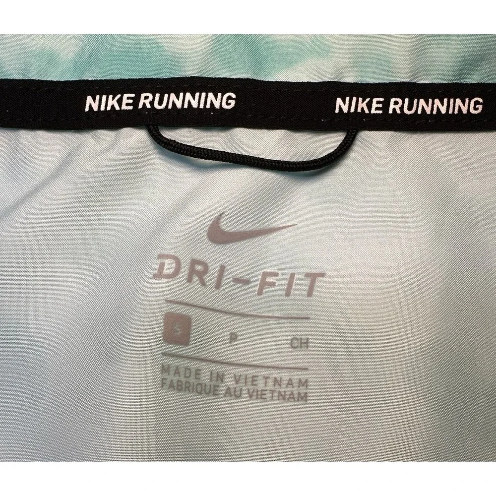 Nike Running Dri-Fit Pull Over Womens Small Teal 1/4 Zip Lightweight W/Pocket